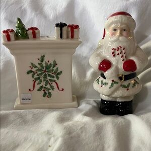 Lenox Festive Santa and Mantel Salt and Pepper Shakers